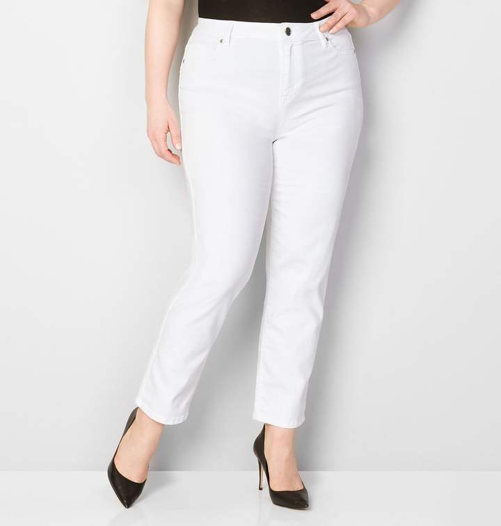 5-Pocket Straight Leg Jean in White 28-32