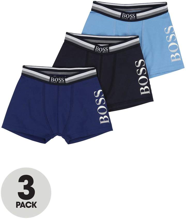Boys 3 Pack Logo Boxer Shorts