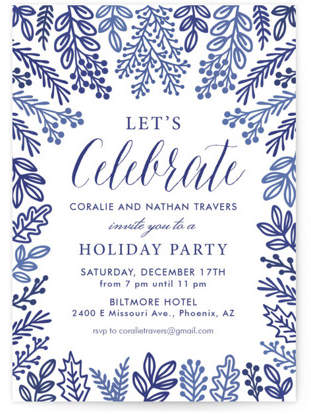 Lets Celebrate Holiday Party Invitations
