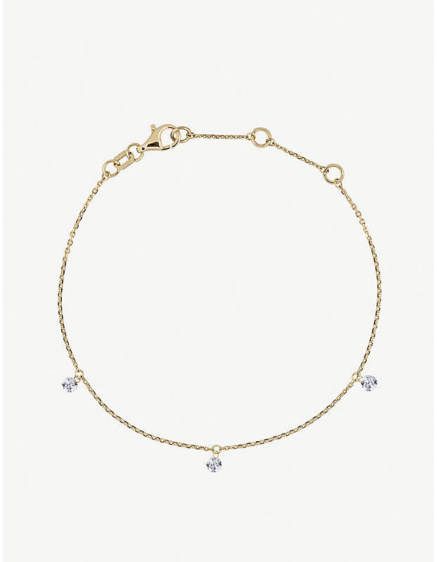 The Alkemistry Triple Drilled Diamonds 18ct yellow-gold and diamond bracelet