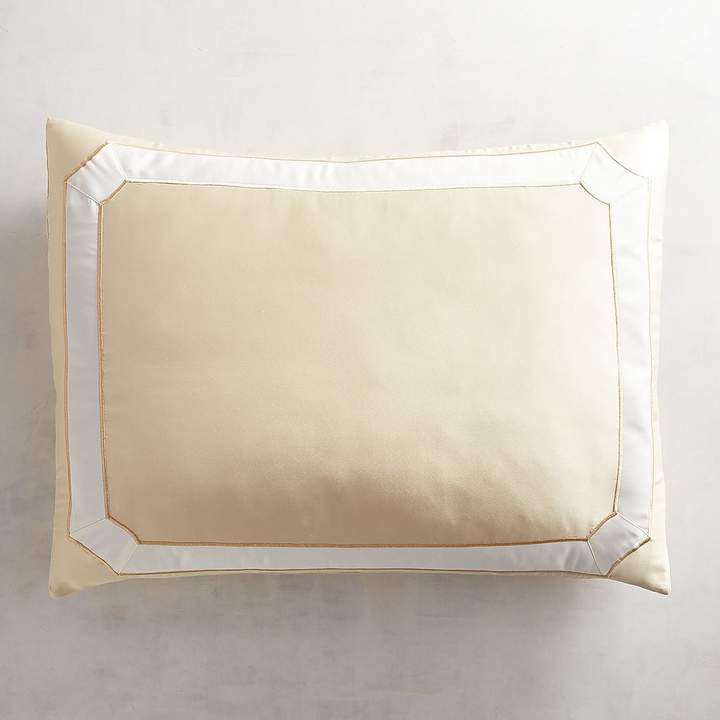 Satin Border Ivory Standard Pillow Sham