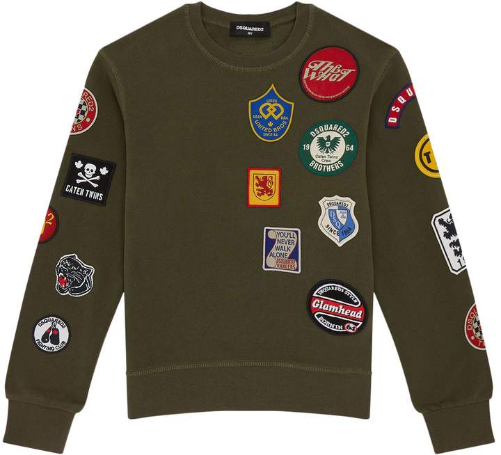 Cotton Badge Embellished Sweater