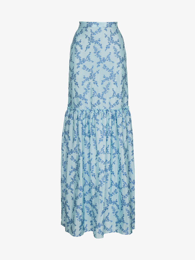 The Vampire's Wife Floral Print Maxi Skirt