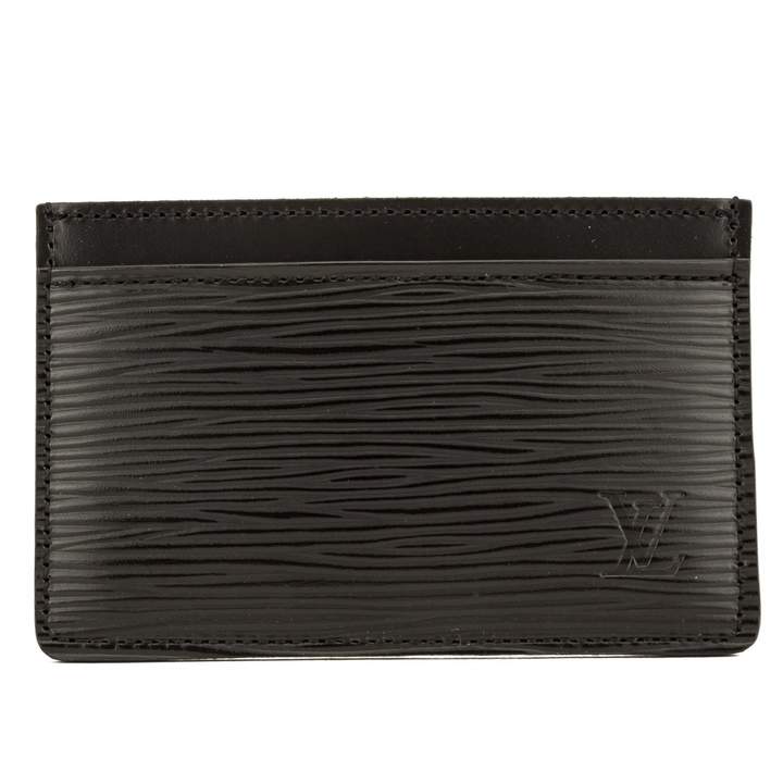 Louis Vuitton Black Epi Leather Simple Card Holder