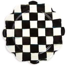 MacKenzie-Childs Courtly Check Petal Salad/Dessert Plate
