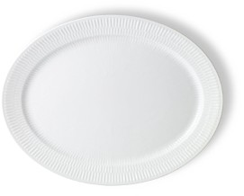 White Fluted Plain Oval Platter