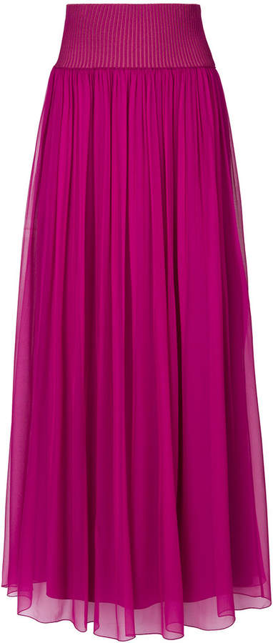 maxi pleated skirt