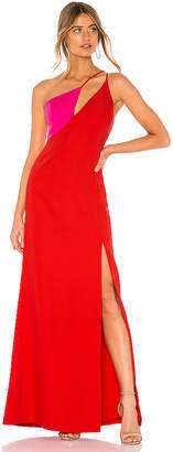BCBGMAXAZRIA Cut Out Colorblock Gown