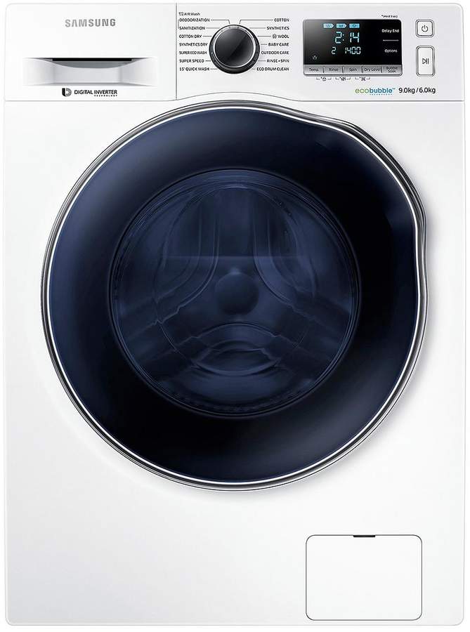 WD90J6410AW/EU 9kg Wash/6kg Dry, 1400 Spin Washer Dryer With EcobubbleTM Technology - White