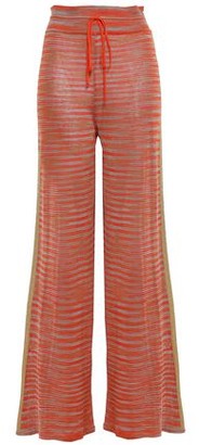 M Missoni Metallic Crochet-knit Wide-leg Pants