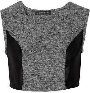 Live The Process Cropped Stretch-Jersey Top