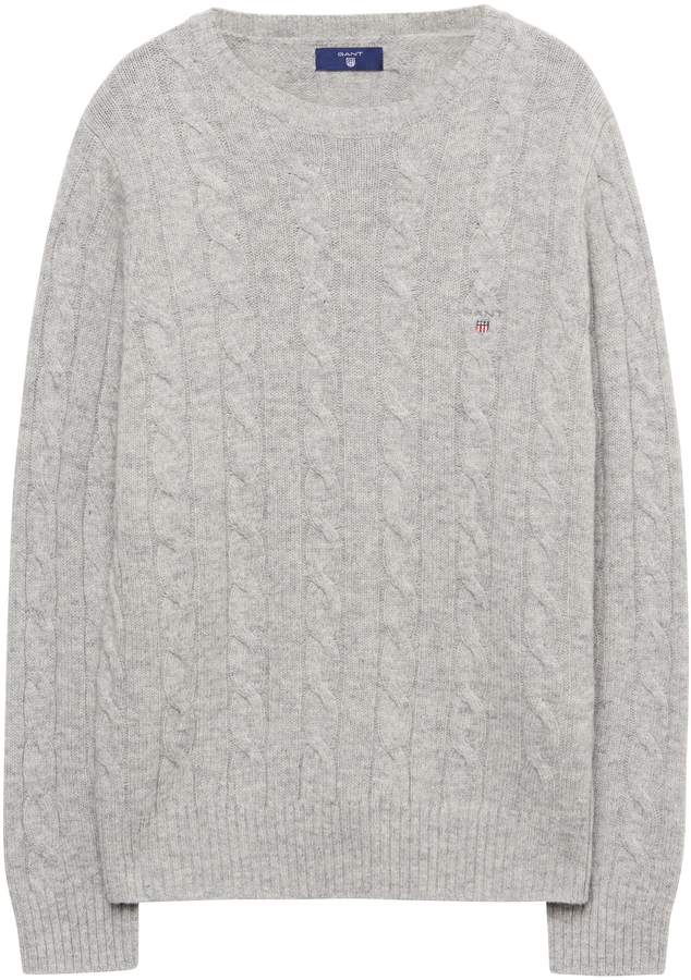 Boys Lambswool Cable Crew Sweatshirt