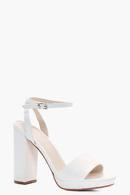 Damen Lilly Zweiteilige Plateau-Sandalen in Weiß größe 41