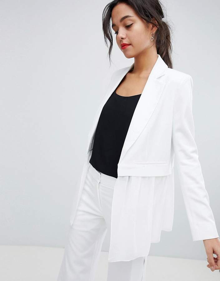 – Blazer mit transparentem Einsatz