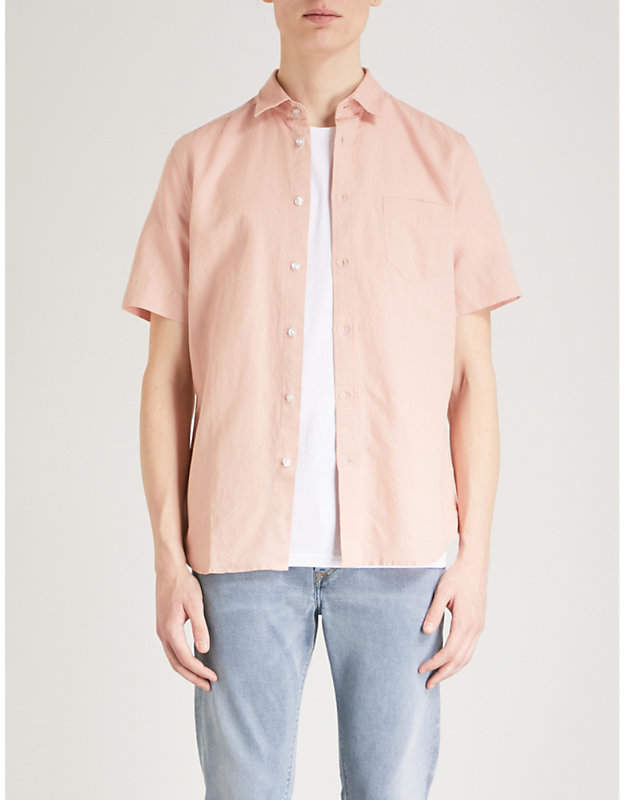 Svenetianlin cotton and linen-blend shirt