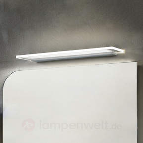 LED-Wandlampe Skinny mit IP44 in Alu glänzend