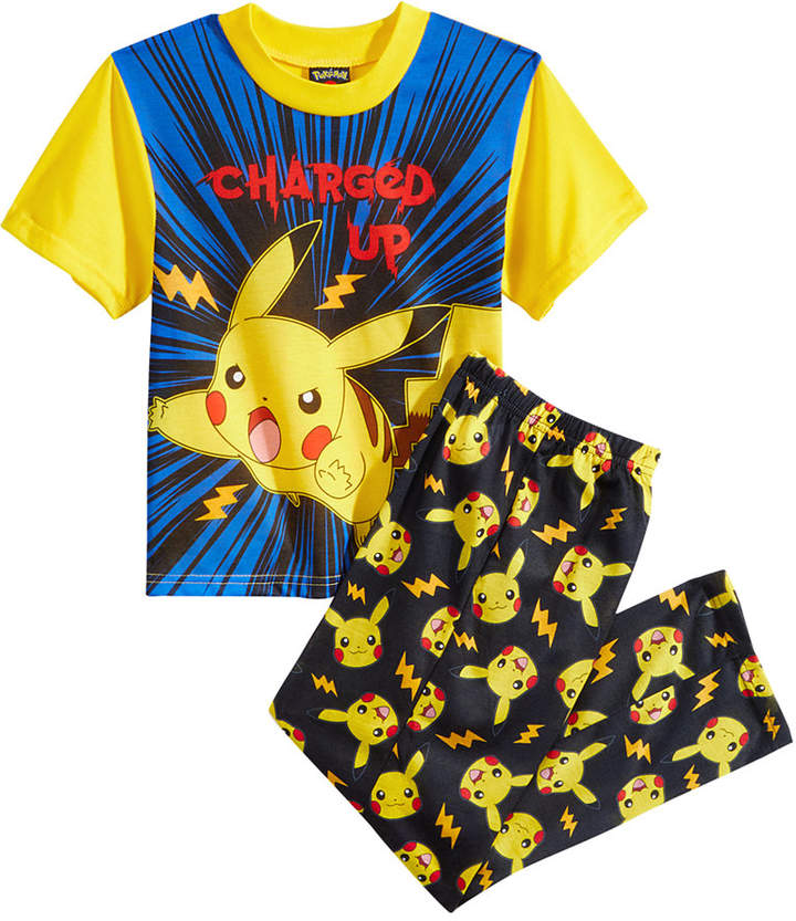 2-Pc. Charged Up Pikachu Pajama Set, Little Boys &...