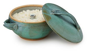 Stoneware Rice Cooker and Steamer