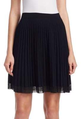 Micropleat Miniskirt With Chainmail Hem