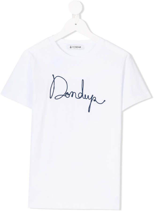 Dondup Kids embroidered brand T-shirt