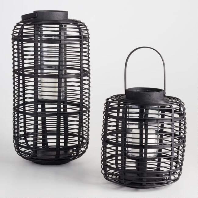 Black Bamboo Lantern