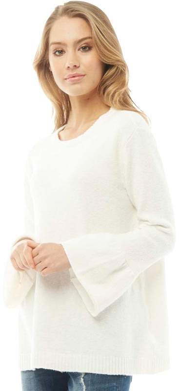 Damen Air Pullover mit Rundhalsausschnitt Ecru