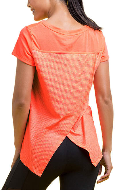 Orange Pursuit Crewneck Top - Plus