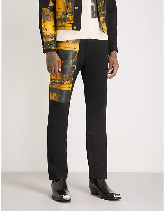 Andy Warhol print relaxed-fit straight jeans