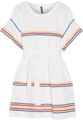Fiesta Rickrack-Trimmed Cotton-Poplin Mini Dress