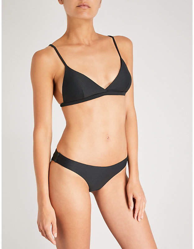 Buy Asceno Textured triangle bikini top!
