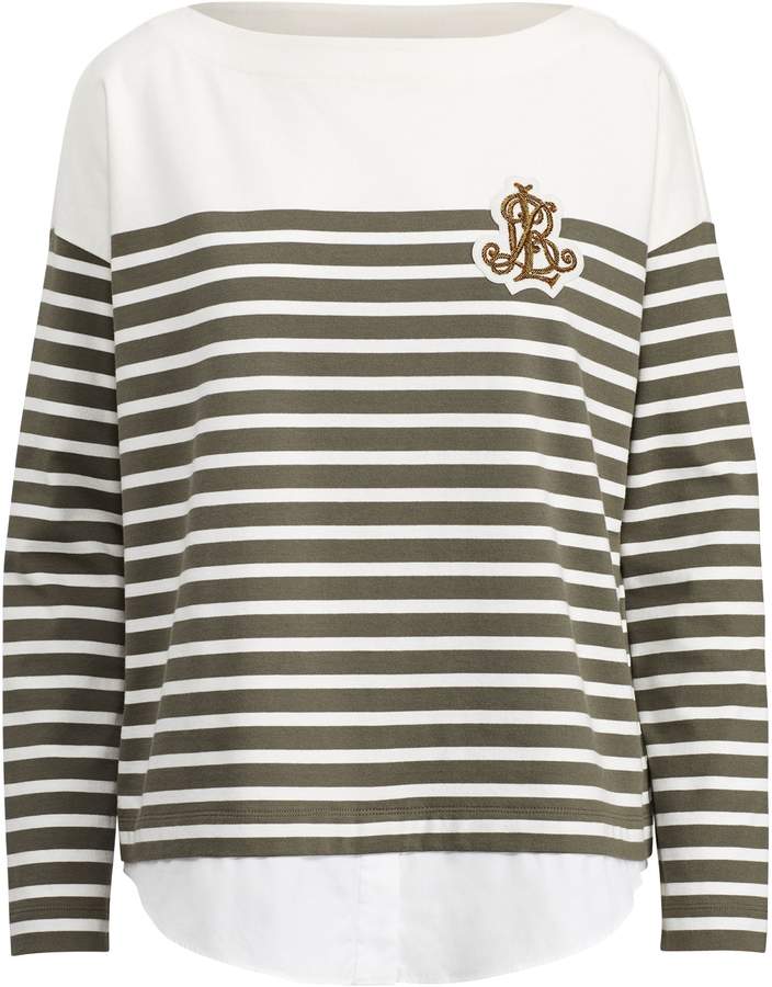 Striped Layered Cotton Sweater