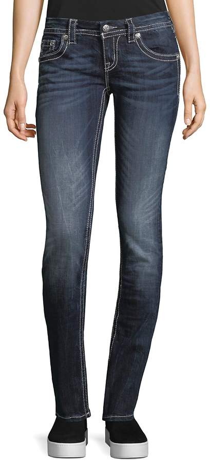 Women's Whiskered Straight Jeans - Size 26 (2-4)