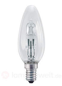 E14 Halogenlampe Classic B Kerzenform klar