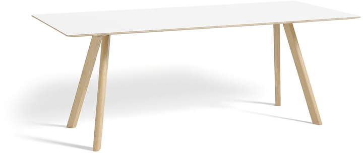 Hay - Copenhague CPH30 Esstisch 200 x 90 cm, Eiche matt lackiert / Tischplatte Laminat Weiß