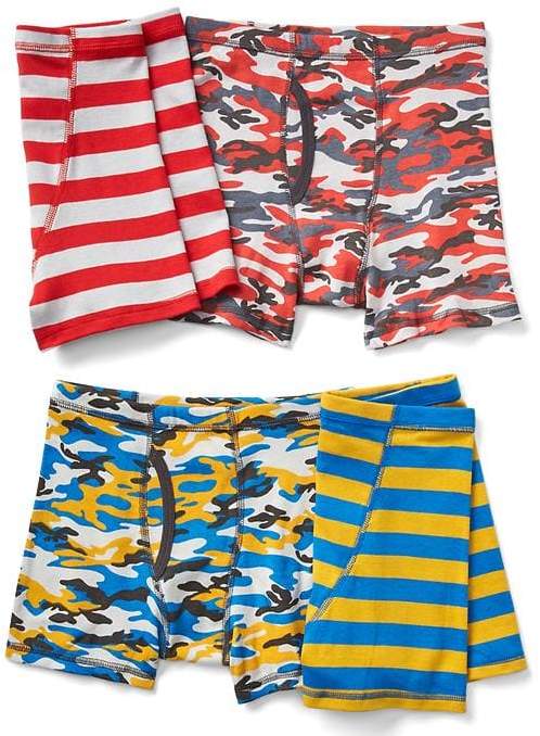 Camo and stripe trunks (4-pack)