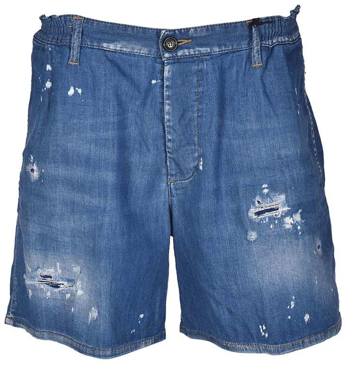 Distressed Denim Shorts