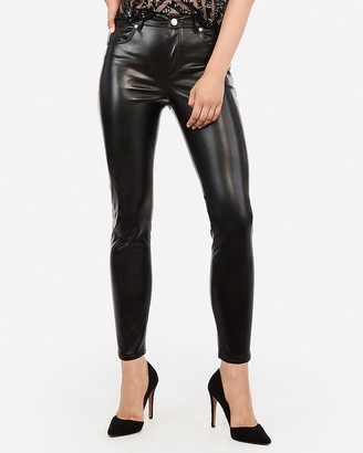 Express High Waisted (Minus The) Leather Ankle Leggings