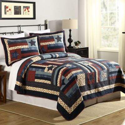Mary Jane's Home Mary Jane's Liberty Full/Queen Quilt in Navy