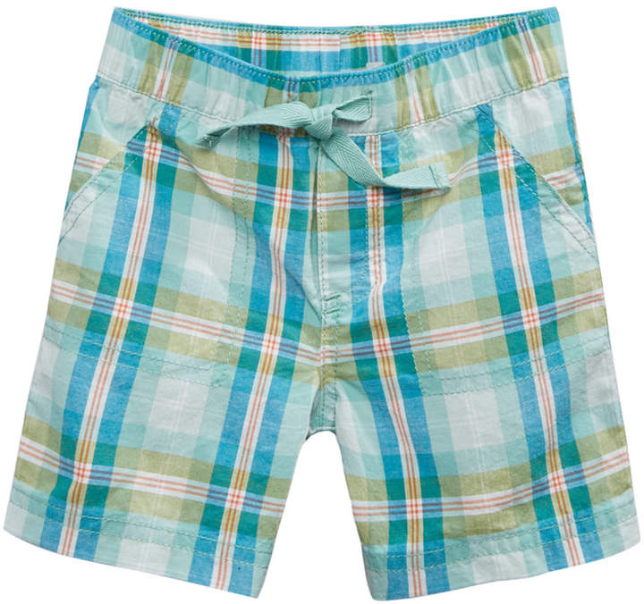 Plaid Cotton Shorts, Baby Boys, Created for Macy's