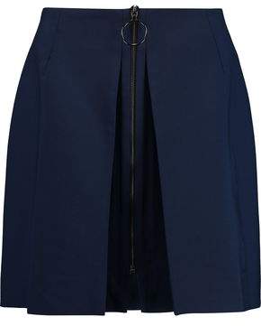 Thea Wool-Blend Crepe Mini Skirt