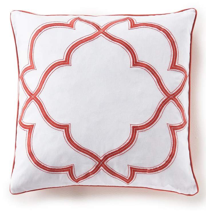 Embroidered Ogee Square Pillow
