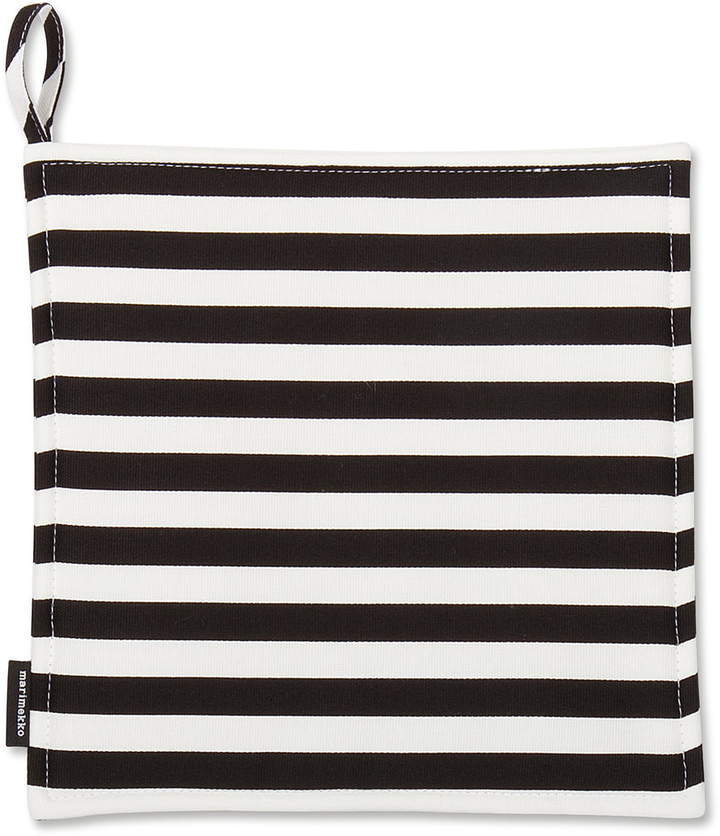 Tasaraita Topflappen, schwarz / weiß