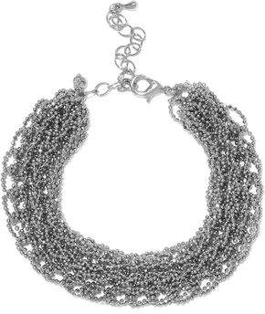 Silver-Tone Beaded Bracelet