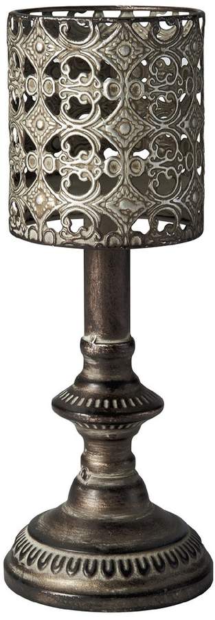 Bombay Embossed Metal Candle Holder