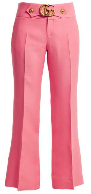 GG stretch-cady kick-flare trousers