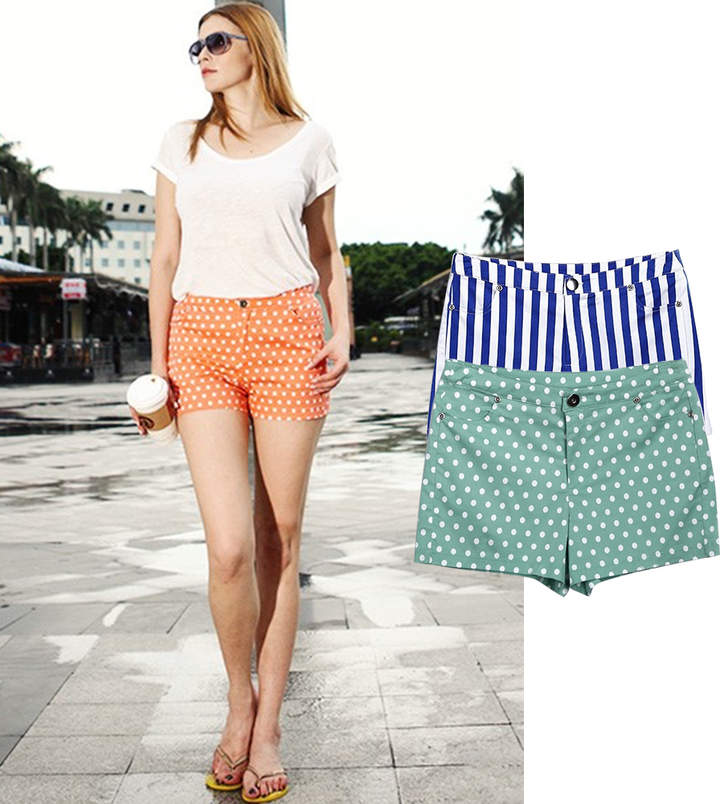 Stretch-Shorts mit Muster
