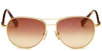 Louis Vuitton Gold Metal Monogram Pilote Sunglasses Louis Vuitton Gold Metal Monogram Pilote Sunglasses
