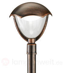 Stilvolle LED-Wegeleuchte Gracht rostfarben antik