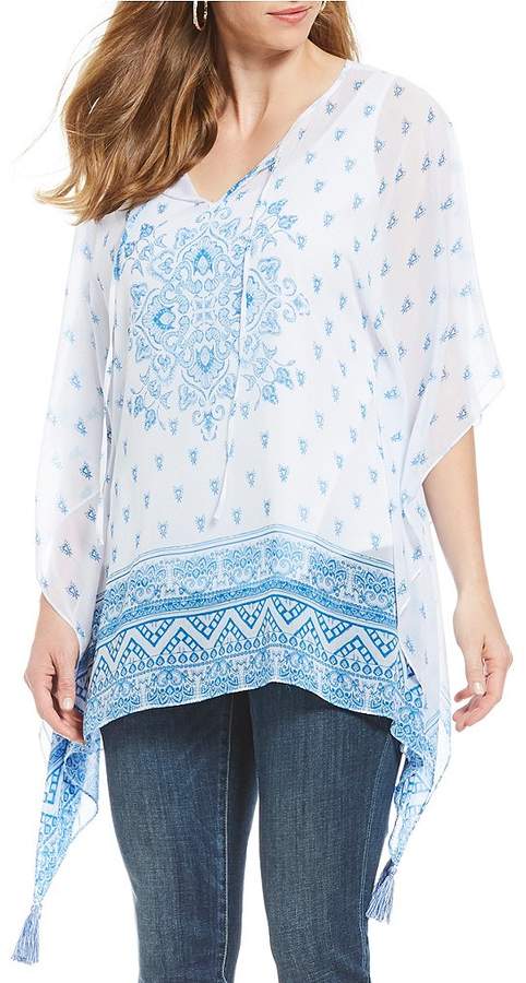 Vince Camuto Plus Size Persian Medallion Poncho