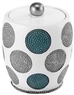 Dotted Circle Jar in White